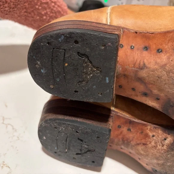 Women’s Innovacion Brown Leather Cowboy  Western Heart Boots sz 26/9 Modelo 1820 - Picture 12 of 16